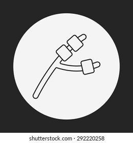 Roast marshmallows line icon