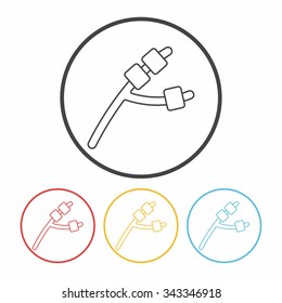 Roast marshmallows line icon