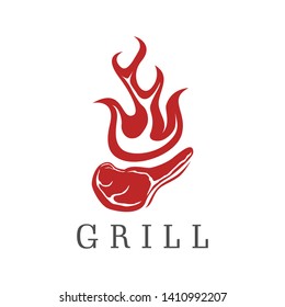 Roast meat logo for restaurant