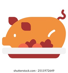 Icono de cerdo asado para Web, App, infografía, etc