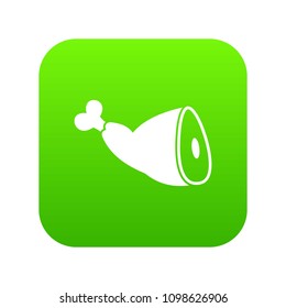 Roast pork knuckle icon digital green for any design isolated on white vector illustration