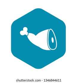 Roast pork knuckle icon in simple style isolated vector illustration