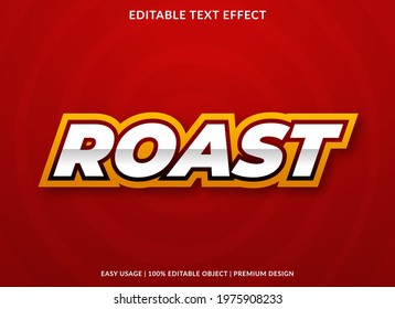 roast text effect template with bold style use for business logo and brand