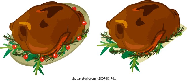 Roast turkey illustration for the event