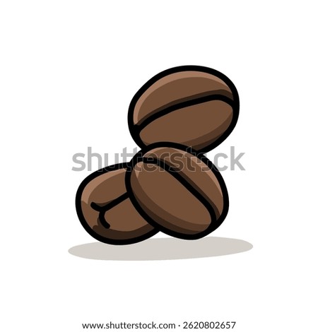 Roasted beans cluster illustrate still life drawing isolated