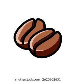 Roasted beans present aromatic design background illustration