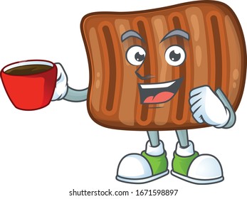 Roasted beef mascot design style showing an Okay gesture