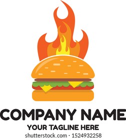 Roasted Big Burger Logo Template