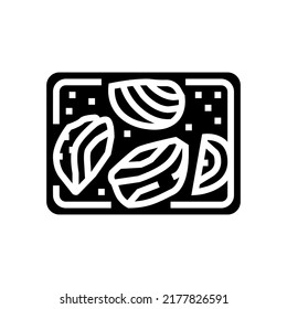 roasted cabbage glyph icon vector. roasted cabbage sign. isolated symbol illustration