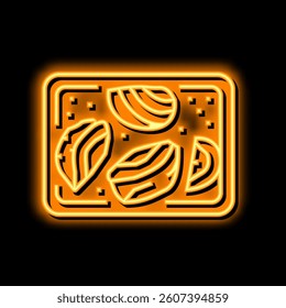 roasted cabbage neon light sign vector. roasted cabbage illustration