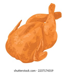 geröstetes Huhn. Fleisch vom Küken, zubereitet am Grill. Befriedigendes Essen einzeln auf weißem Hintergrund. 