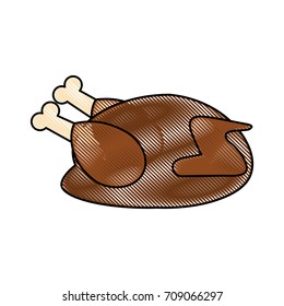 Roasted chicken food