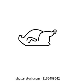 roasted chicken icon. Element of fast food for mobile concept and web apps icon. Thin line icon for website design and development, app development