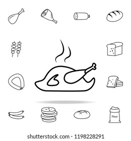 roasted chicken icon. Food icons universal set for web and mobile