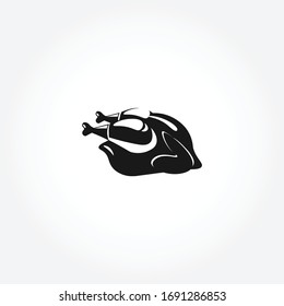 Roasted chicken icon. isolated design element