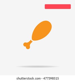 Roasted chicken icon. Vector concept illustration for design.