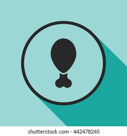 roasted chicken leg icon
