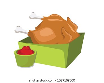 Roasted Chicken with sauce
