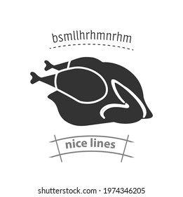 Roasted chicken simple vector icon. Roasted chicken simple vector icon. Roasted chicken simple vector icon. 
