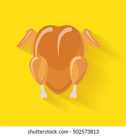 Roasted chicken or turkey icon