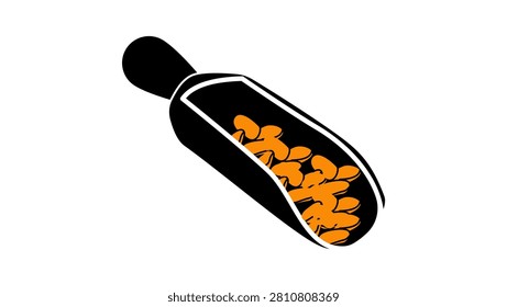 Roasted Chopped Hazelnut, color vector illustration
