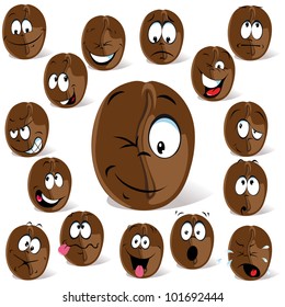 Roasted Coffee Bean Cartoon