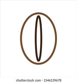 roasted coffee bean simple icon vector