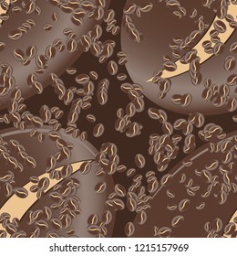 Roasted coffee bean, vector illustration background for the design of pages