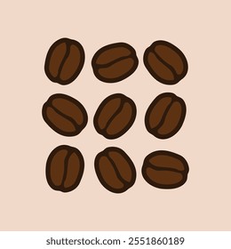 ilustração do vetor do grão de café torrado