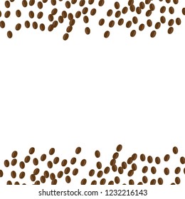 Roasted coffee beans background. Arabica Coffee bean organic banner