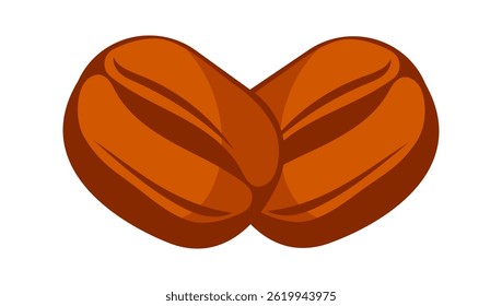 Roasted coffee beans forming a heart shape, a symbol of love for coffee