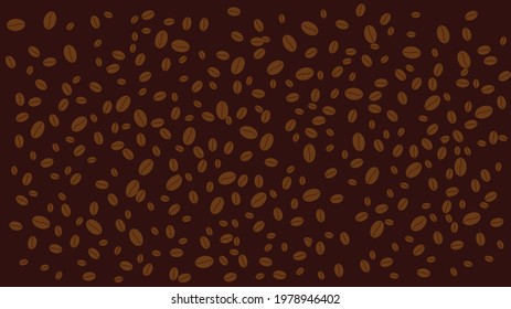 Roasted coffee seed bean background design dark brown tasteful