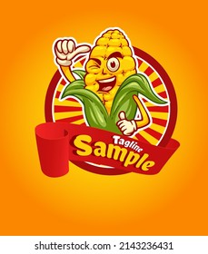 Roasted Corn Mascot Cartoon Character Stock Vector (Royalty Free ...