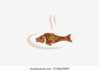 peixe assado ao logótipo da placa