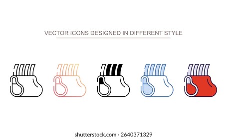 Roasted lamb icon design with white background stock illustration