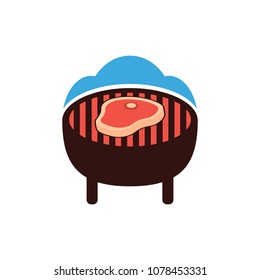 Roasted Meat Barbeque Simple Symbol Illustration