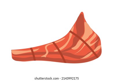 icono de pierna de cerdo asada aislado