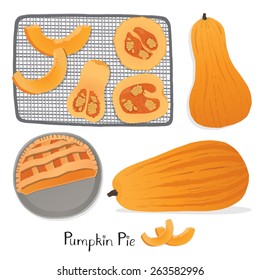 Roasted pumpkins, healthy clean eating.