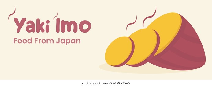 Roasted purple sweet potato background and banner