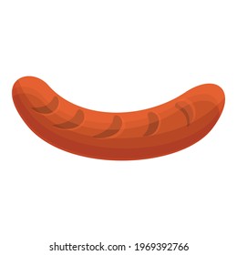 Roasted sausage icon. Cartoon and flat of Roasted sausage vector icon for web design isolated on white background