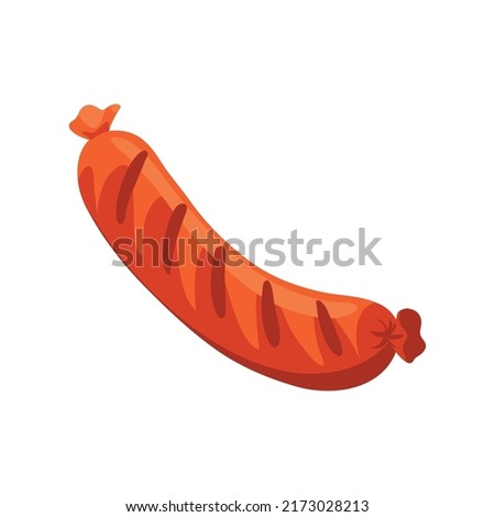 roasted sausage icon isolated flat
