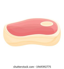 Roasted steak icon. Cartoon and flat of Roasted steak vector icon for web design isolated on white background