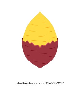 Roasted sweet potato. Roasted sweet potato logo design. Japanese Sweet potato.