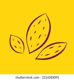 Roasted sweet potato. Roasted sweet potato logo design. Japanese Sweet potato.