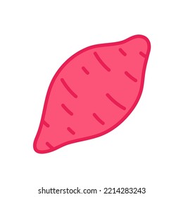 Roasted sweet potato. Roasted sweet potato logo design. Japanese Sweet potato.