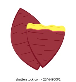 Roasted sweet potato. Roasted sweet potato logo design. Japanese Sweet potato.