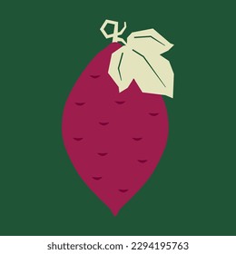 Roasted sweet potato. Roasted sweet potato logo design. Japanese Sweet potato.