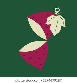 Roasted sweet potato. Roasted sweet potato logo design. Japanese Sweet potato.