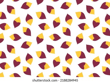 Roasted sweet potato. Sweet Potato pattern wallpaper. sweet potato symbol vector.