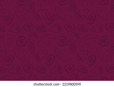 Roasted sweet potato. Sweet Potato pattern wallpaper. sweet potato symbol vector.